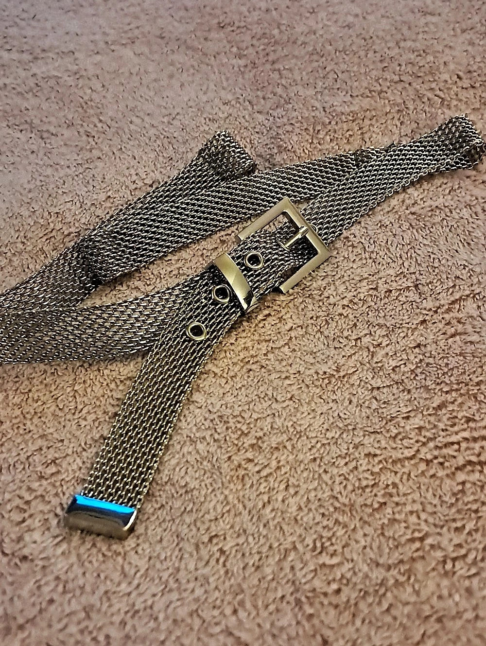 Vintage Silver-Tone Mesh Belt